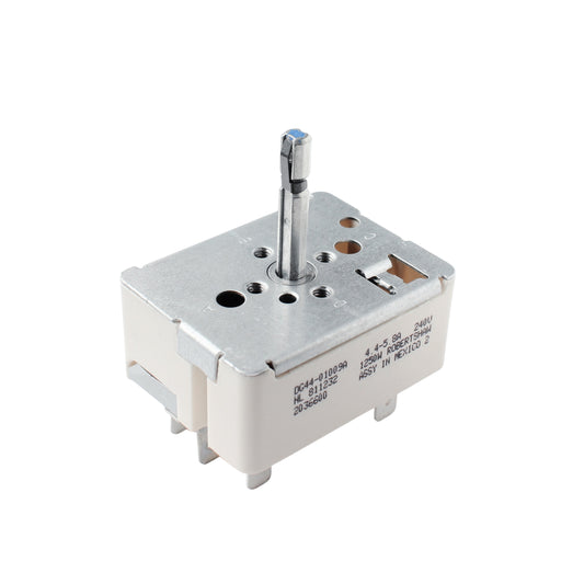 DG44-01009A Surface Element Switch for Samsung Electric Range, 240V Infinite Burner Control Switch for 6" Single Loop Surface Burner, Replaces DG44-01009ACM AP5622587 PS4240807 3290424