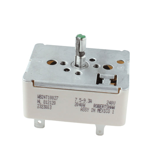 Surface Burner Infinite Heat Switch WB24T10027 for GE Electric Range JCBP Series Models CBP24WJ1WW JCBP24WJ2WW JCBP24WJ3WW JCBP24WK2WW Replaces PS236752 AP2024074