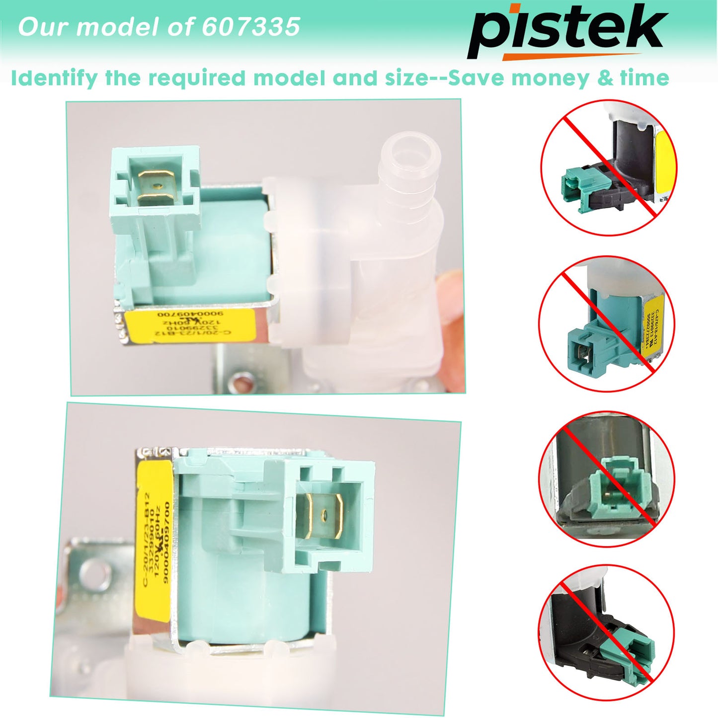 607335 Dishwasher Water Valve for Bosch Thermador 00607335, AH3477055, EA3477055
