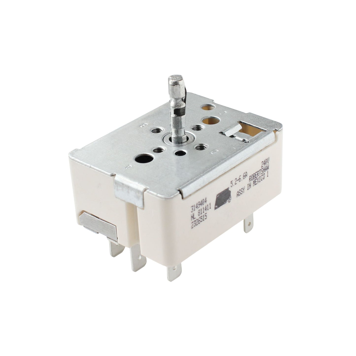 Electric range burner control switch compatible with CERS858TCW0 CERS858TCD0 Magic Chef stove models, infinite heat adjustment replacement part for surface element, replaces 3148951 3149404 WP3149404