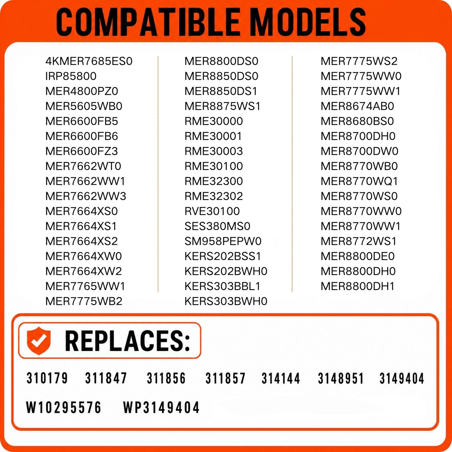 Heavy Duty Electric Range Burner Infinite Switch for Whirlpool Maytag MER RME KERS Series Stove Models MER6600 MER8772 MER7664 RME30100 Compatible with 3148951 3149404 WP3149404