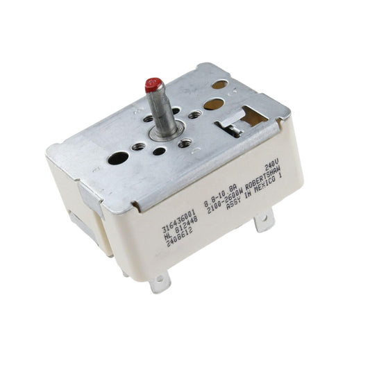 316436001 Surface Burner Switch Replacement for Crosley CCRE312GWWB CRE3580QSA CRE3880LWA CREE3877TSA, Overheating or Temperature Control Failure, Replaces  AP3885460 PS1145040 5304506425