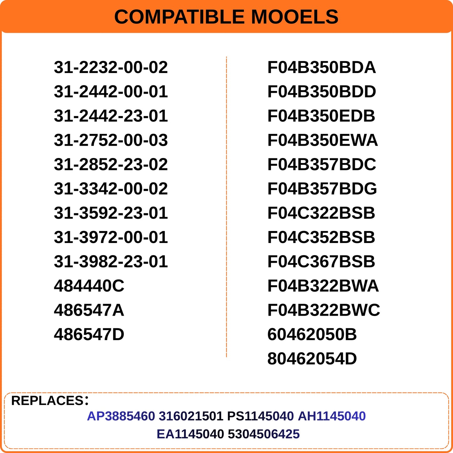 Large Surface Burner Infinite Switch for Fri-gi-daire 31 Series Electric Range, Compatible with 31-2232-00-02 F04B350EWA Models, 240V Burner Control Replacement, Replaces 316021501 AP3885460