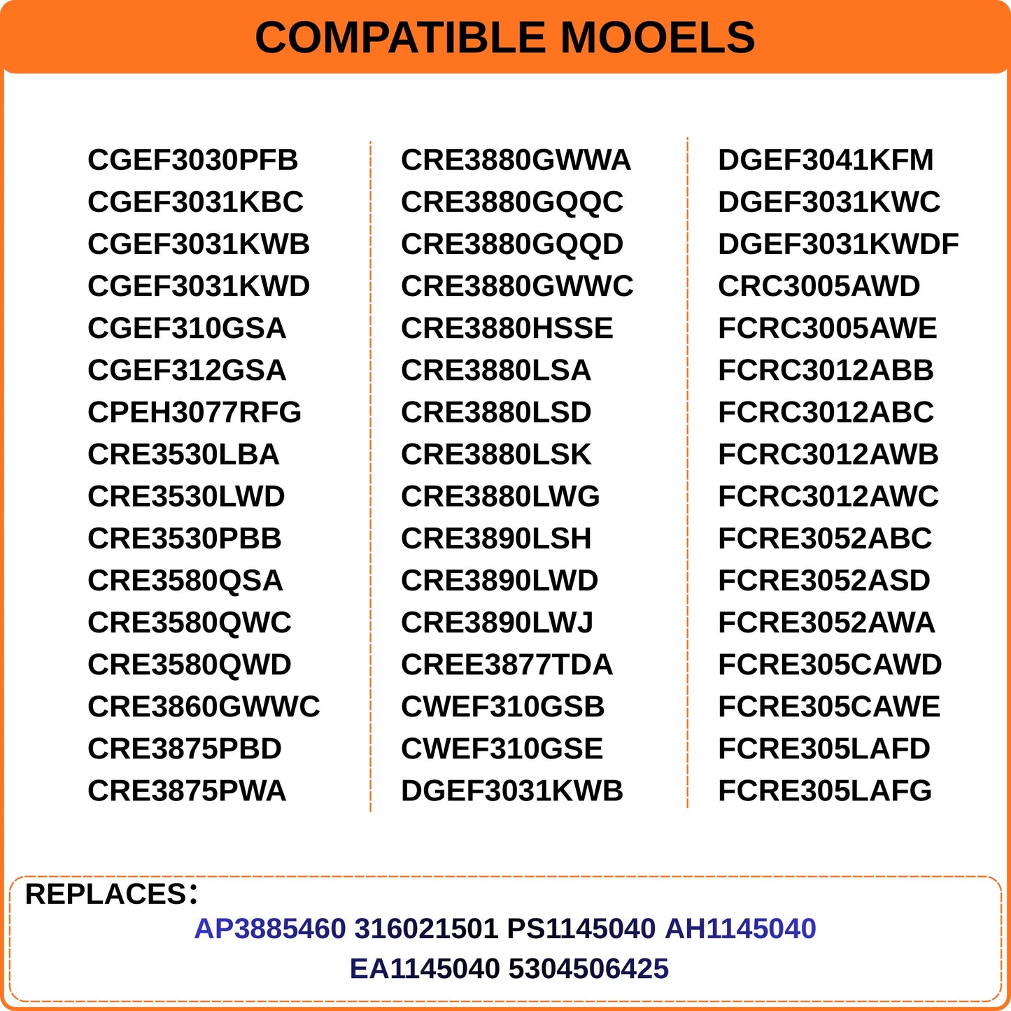 8 Inch Infinite Burner Switch Replacement for CGEF CRE CWEF DGEF Series, Compatible with CRE3880LSA CRE3890LWD Models, Surface Element Temperature Control, Replaces AP3885460 PS1145040 5304506425