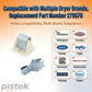 279570 Dryer Door Latch & Strike Kit (1 Pack) for Jenn-Air Dryers JDE2000W JDE3000A JDG2000W LSE2704W – Replacement for PS334230 AP3094183, Fix Dryer Won’t Start & Door Won’t Latch Issues