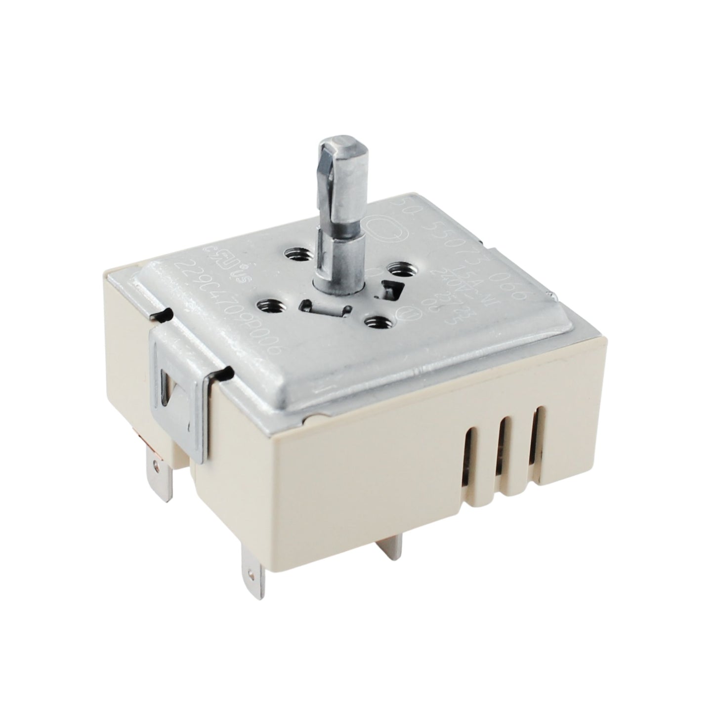 Surface Burner Control Switch Replacement for GE JB Series Electric Stoves-JB3000R1BB  JB3000R1WW  JB3000R2BB  JB3000R2WW etc.-WB24T10153 Infinite Heat Regulator Fixes Burner Not Heating & Temperature Problems
