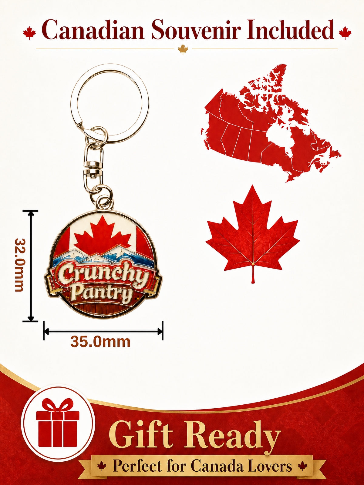Canadian Cheese Corn Snacks 210g with Canadian Souvenir Keychain.Made with real aged cheddar cheese and quality ingredients. No preservatives for authentic cheese curls flavor in every bite