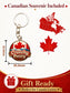 Canadian Cheese Corn Snacks 210g with Canadian Souvenir Keychain.Made with real aged cheddar cheese and quality ingredients. No preservatives for authentic cheese curls flavor in every bite
