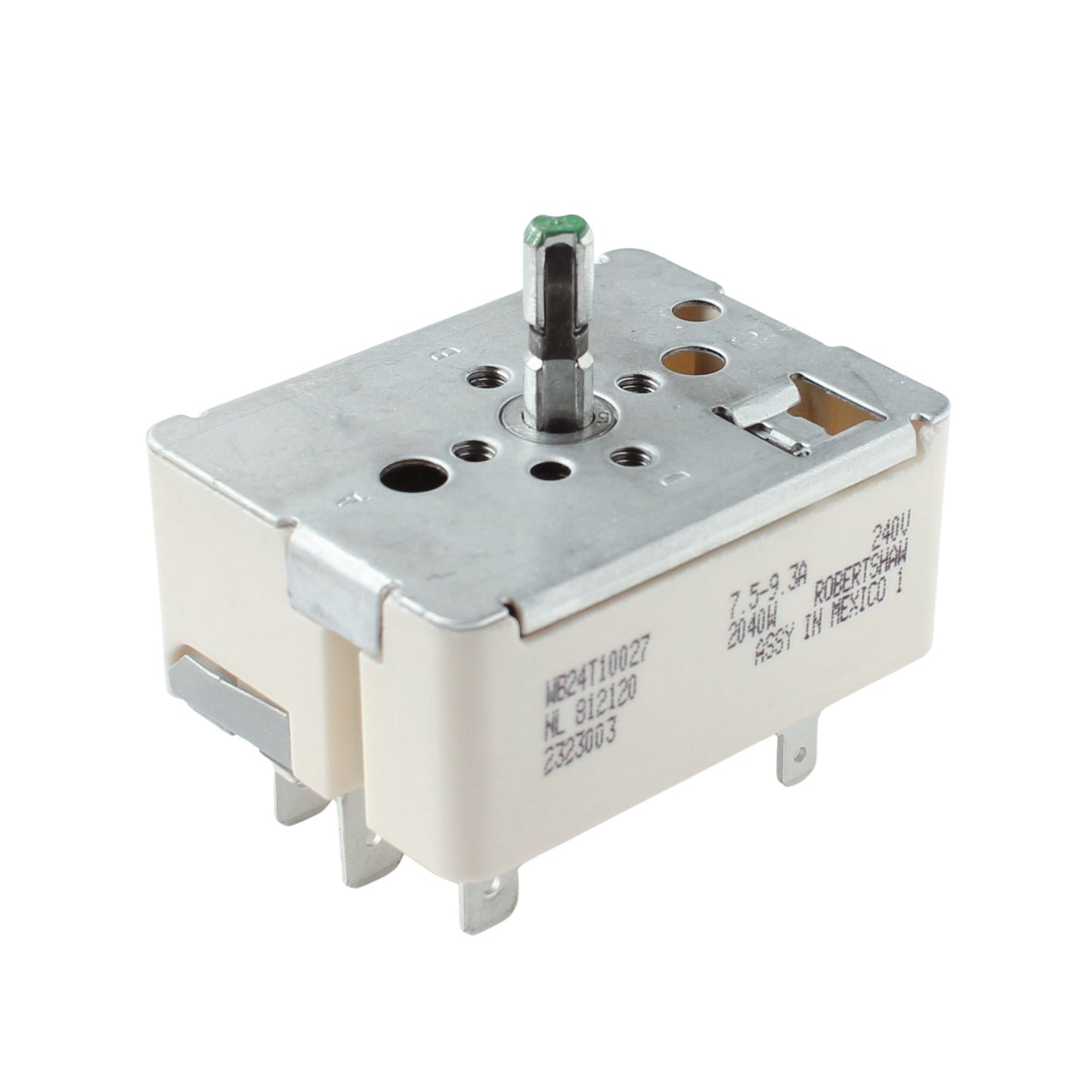 GE Electric Range JB500CD1CC JB500WD1WW JB600WD1WW JB600WH1WW Burner Control Switch Replacement WB24T10027 for JB Series 8 Inch Surface Element Infinite Heat Regulator AP2024074 PS236752 Stove Repair Part 240V
