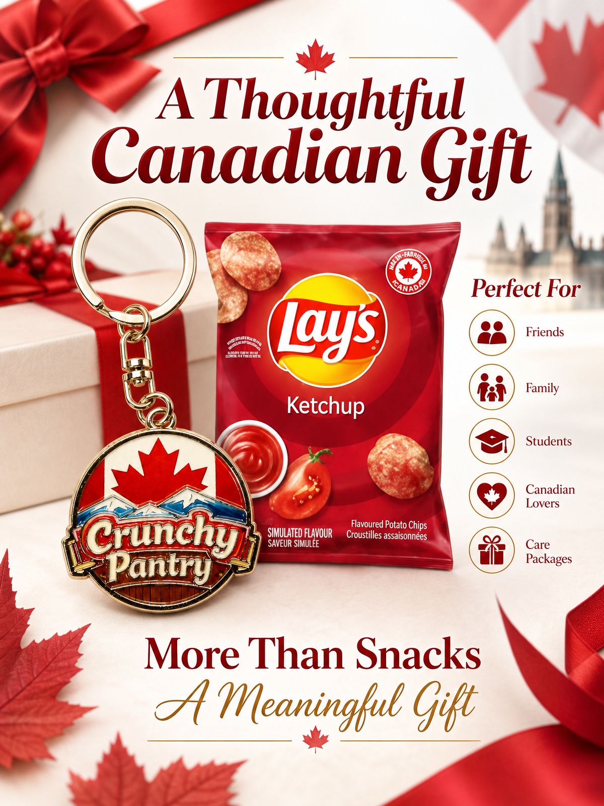 Lay's Ketchup Flavored Potato Chips,1.4 Ounce (Pack of 20) .Tomato flavor potato chips snack packs, perfect snacks for lunch, travel, office, and parties, Easy to carry and store