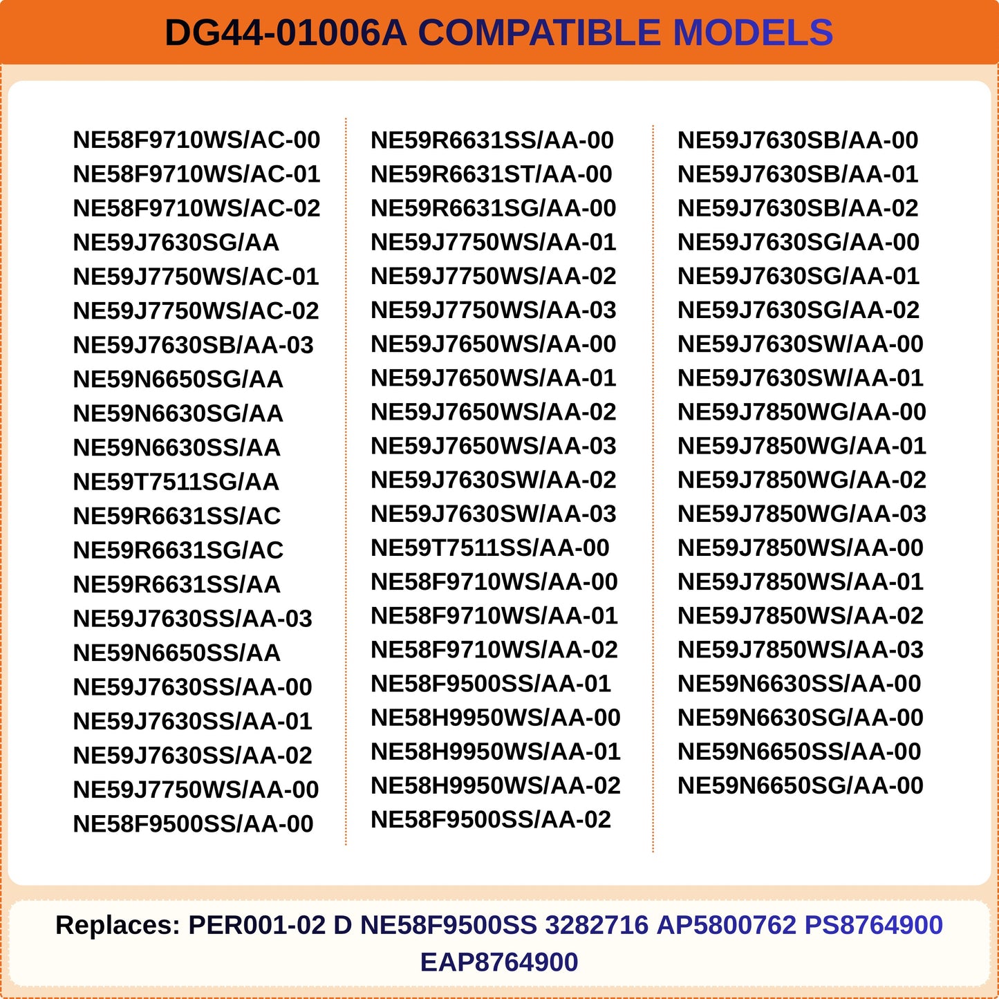 DG44-01006A Range Dual Surface Element Switch Replacement for Samsung NE58F9710WS/AC-00 NE58F9710WS/AC-01 NE58F9710WS/AC-02, replaces 3282716, AP5800762, PS8764900, EAP8764900
