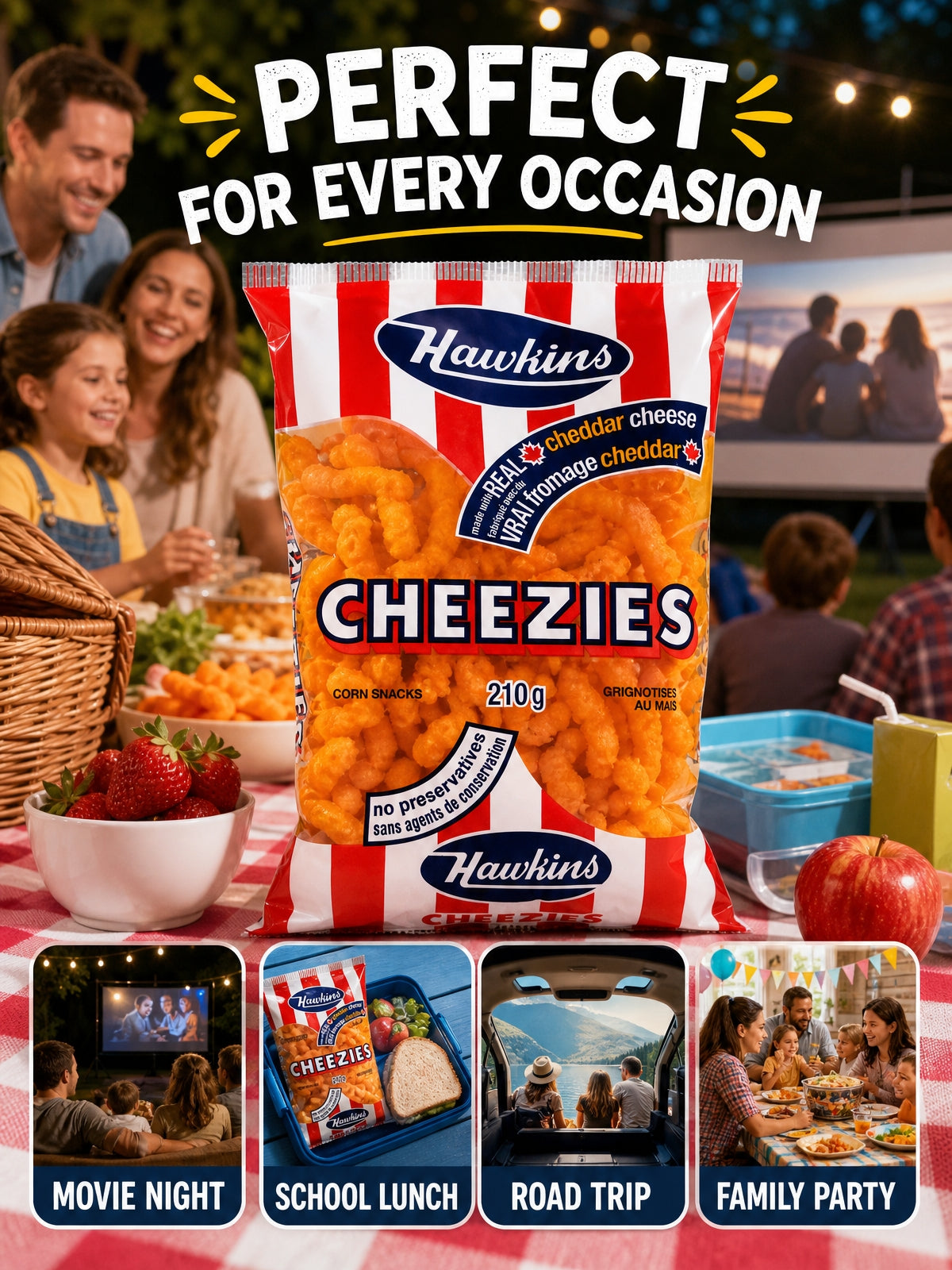 Canadian Cheese Puffs 420g 3 Pack with Canadian Souvenir Keychain Real aged cheddar cheese, carefully selected ingredients, and no preservatives deliver rich flavor and satisfying crunch