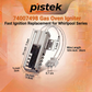 Gas Oven Bake Igniter 74007498 for Whirlpool GW397LXUB0 GW399LXUB0, Range Igniter Replacement Fixes Delayed Ignition & Weak Flame, Replaces 7432P075-60 AP4096256
