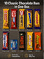 Chocolate Bar Assortment Gift Box, 10 Count, 16.54oz Variety pack.Milk chocolate gift box with a crispy crunchy assortment. Perfect for sharing, gifting, office snacks, and sweet cravings